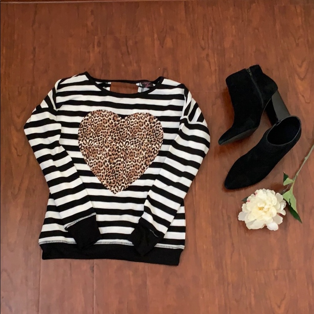 Stripes and Leopard  Heart